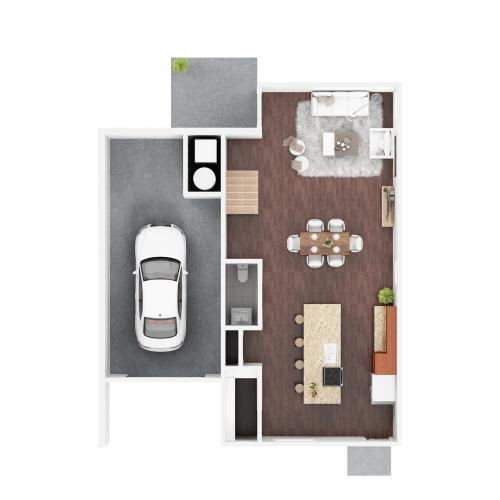 1st Floor - 2 bdrm apartment floor plan at 5Fifty5
