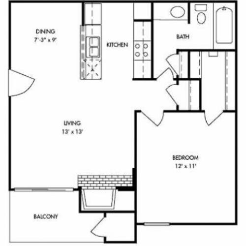 B1 2 Bed Apartment Raintree Apartments