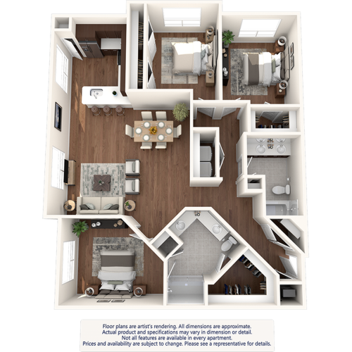 A3 1 Bed Apartment Domain West