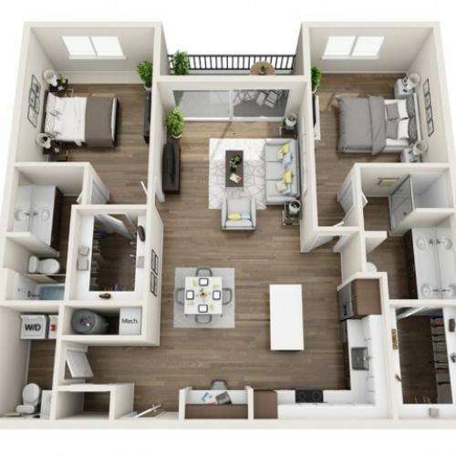 2F | 2 bed 3 bath | The Tomscot | Scottsdale, AZ Apartments