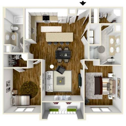 Floor Plan Domain West | Houston Apartments