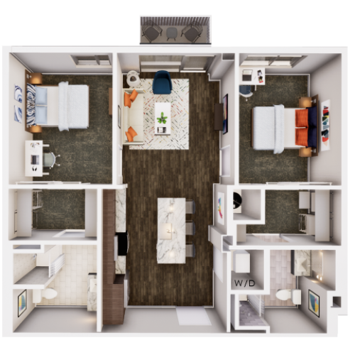 2 Bedroom 2 Bath (A)
