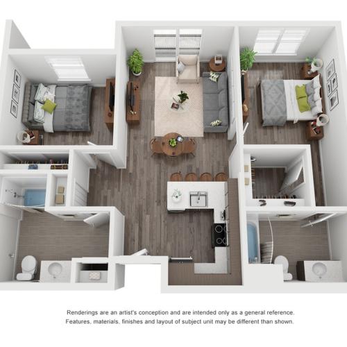 Two Bedroom Two Bath – 2A
