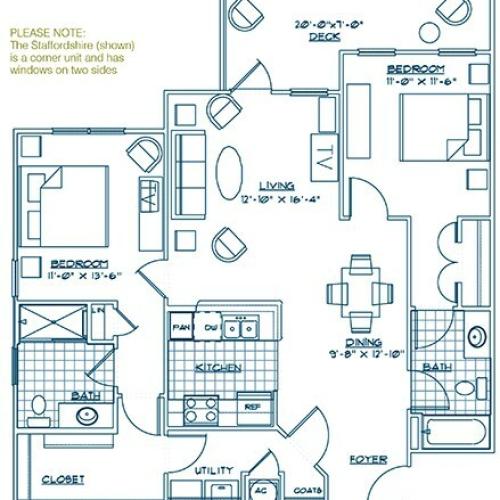 The Lodge at BridgeMill, Canton GA | The Staffordshire floorplan