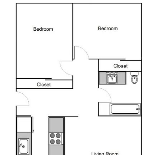 Two Bed Floorplan
