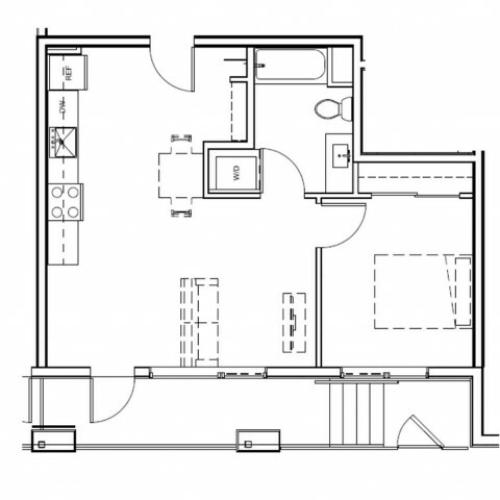 1 Bed 1 Bath 619