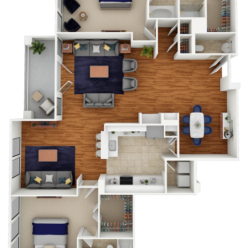 2 bd / 2ba 1752 sqft