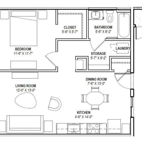 89 on Hayden One Bedroom A1