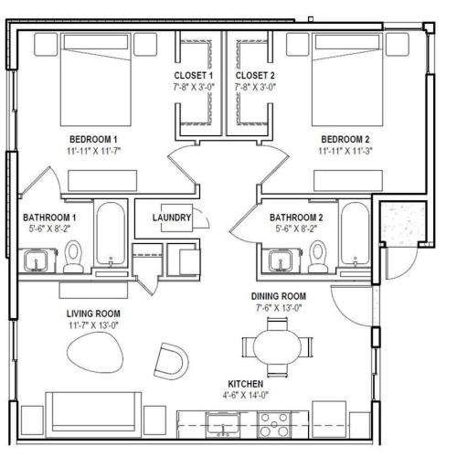 89 on Hayden Two Bedroom B1