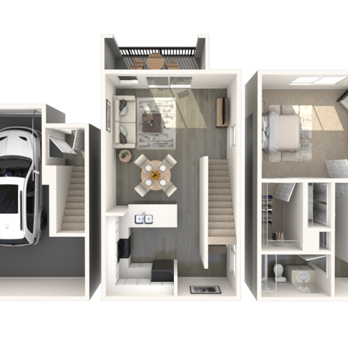 Palazzo Townhomes One Bedrooms A2