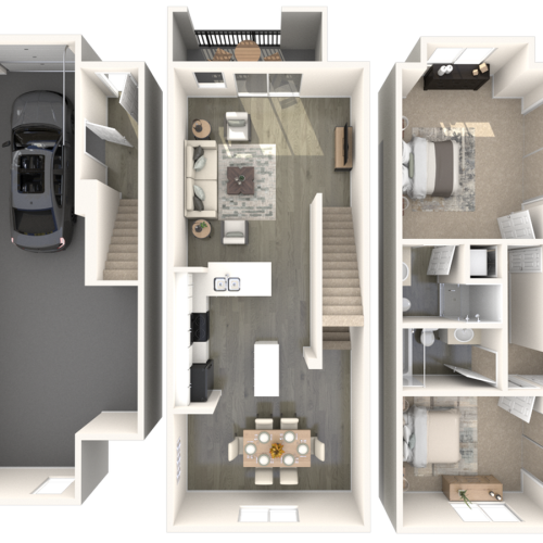 Palazzo Townhomes Two Bedrooms B2R