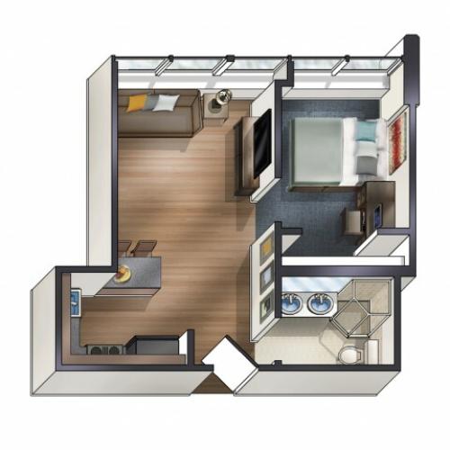 A4 Floor Plan | University Plaza  | Apartments Near NIU