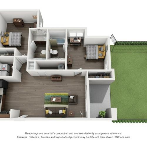 B3 With Fenced Yard | The Preserve at Tuscaloosa | Student Housing Tuscaloosa