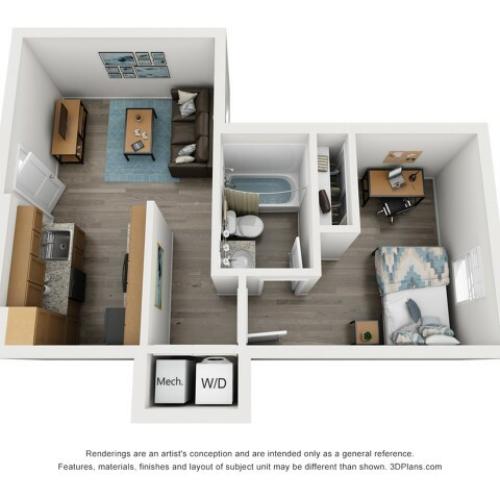 A1 Floor Plan The Flatts Salisbury | Apartments In Salisbury, MD