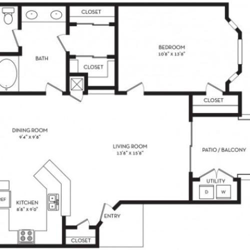 1x1 Premium | Helix at Med Center | Houston Apartments