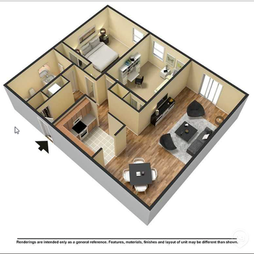 2x2 2 Bed Apartment Tanglewood Apartments