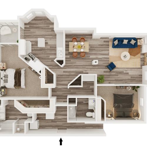 B3 2 Bed Apartment Henley Tampa Palms