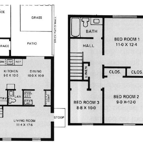 2 Bedroom 1.5 Bath 2 Bed Apartment COLLEGE SQUARE APARTMENTS