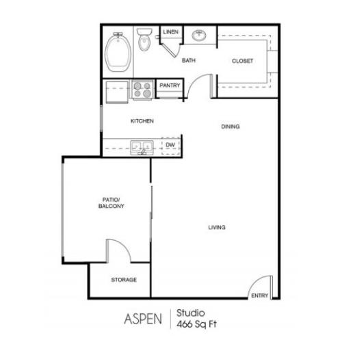 Oakwood 1 Bed Apartment Bellevue at Pecan Grove