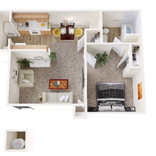 2 Bedroom 2 Bed Apartment Yukon on 15th