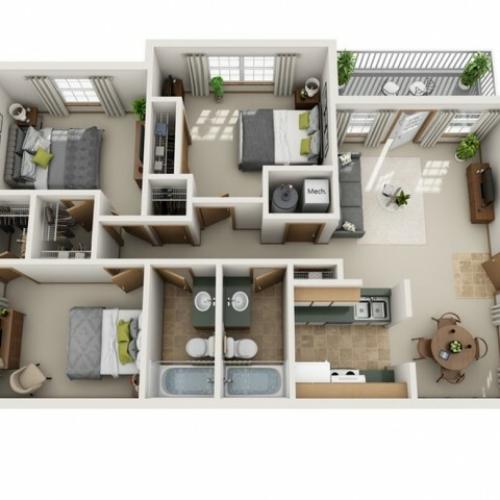 three bedroom
