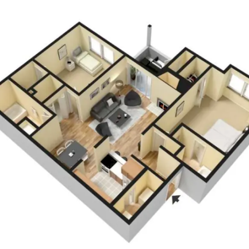 1x1 1 Bed Apartment Tide Mill Apartments