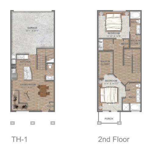 2x2 Townhome