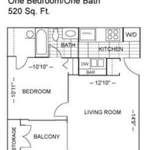 1 bed