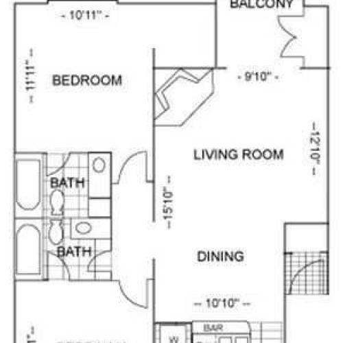 2 bed