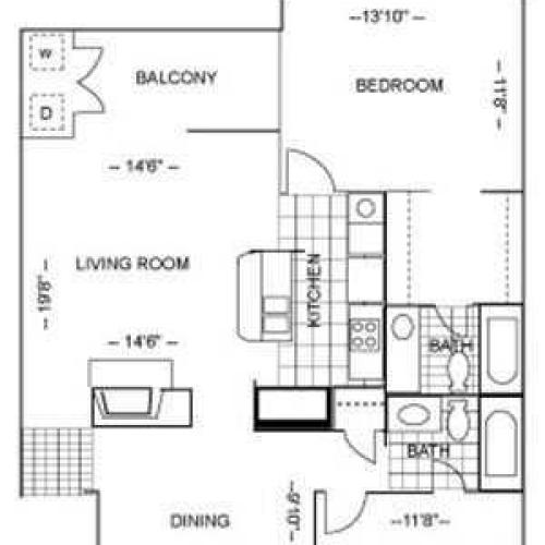 2 bed