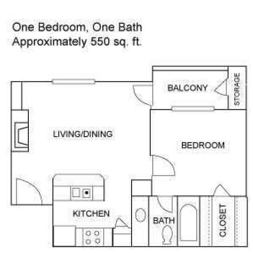 A1 1 Bed Apartment Churchill Crossing Apartments