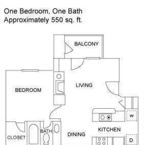 B1 2 Bed Apartment Churchill Crossing Apartments