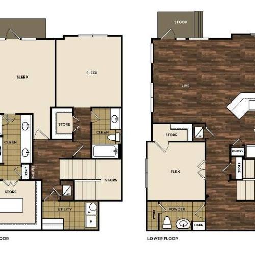 Floor Plan 14 | Apartments In San Antonio | 1800 Broadway