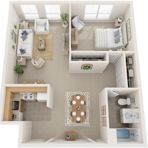 Large One Bedroom | 650 sqft | Fully Equipped Galley Kitchen | Hot Water Included | Heat Included in Selected Units | Balconies in Selected Units
