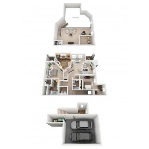 Humboldt 2 Bed Apartment Green Leaf Waterstone