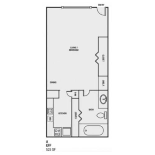 1 x 1 1 Bed Apartment Vines at Adams