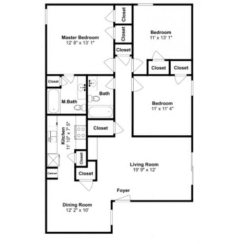 2 x 2 2 Bed Apartment Vines at Edmond