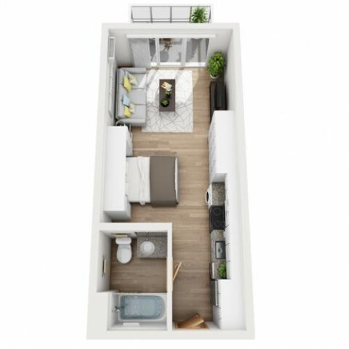 Traveler - Studio / 1 Bath - 405 SF