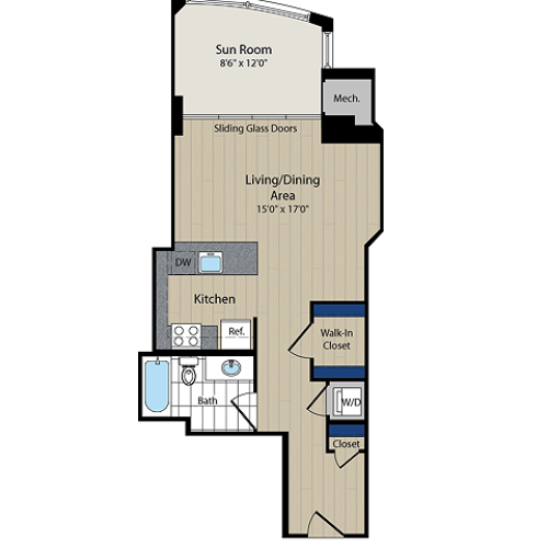 The Hamilton Floor Plan | Arlington VA Apartments | Stay Arlington