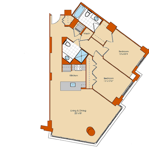 Portland Flats 1 Bed Apartment Park Triangle