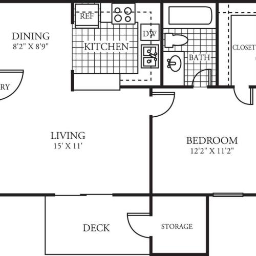 B1 2 Bed Apartment Post Oak Place