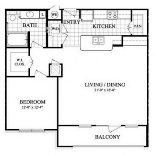 A6 1x1 956 sqft