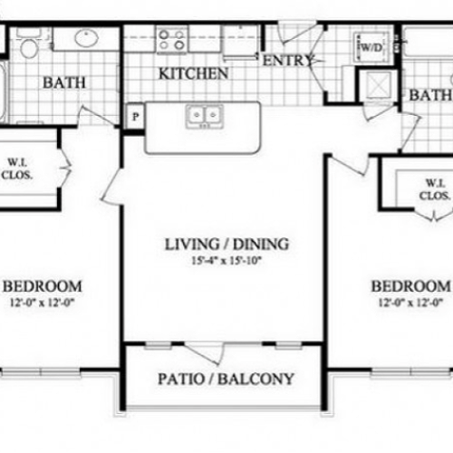 B2 2x2 1059 sqft