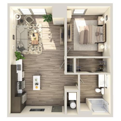 Zinc image with furnishings