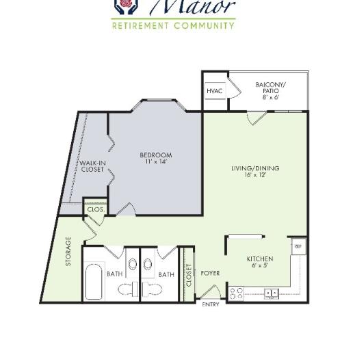 1 Bedroom 1.5 Bathrooms Apartments