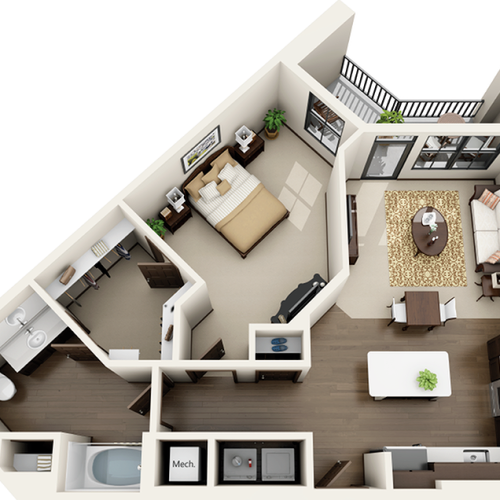 C1 3 Bed Apartment Riverhouse Apartments