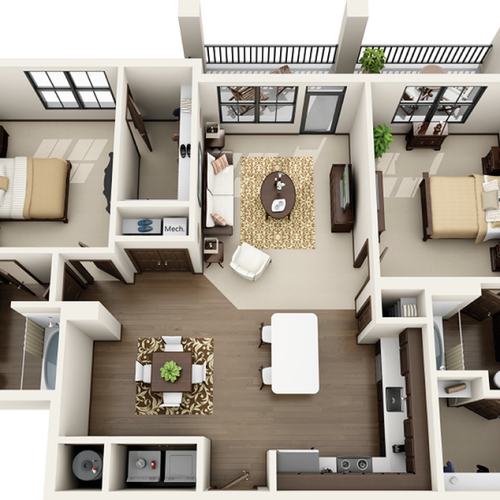 Riverhouse B2 Floor Plan