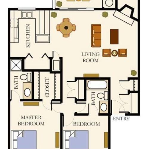 1x1 Evergreen 1 Bed Apartment Northwood Village