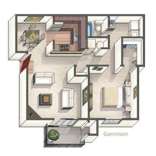 One Bedroom Apartment | Littleton CO Apartments | Summit Riverside Apartments