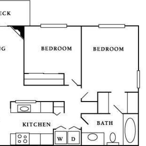 Two Bedroom Two Bath 2 Bed Apartment Surrey Downs Apartments